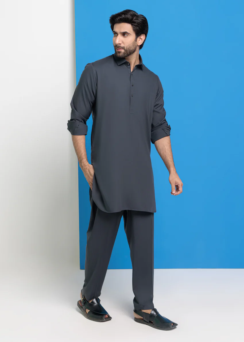 Grey-Blended-Kurta Trouser - (MPS25KPS2043) - Image 9