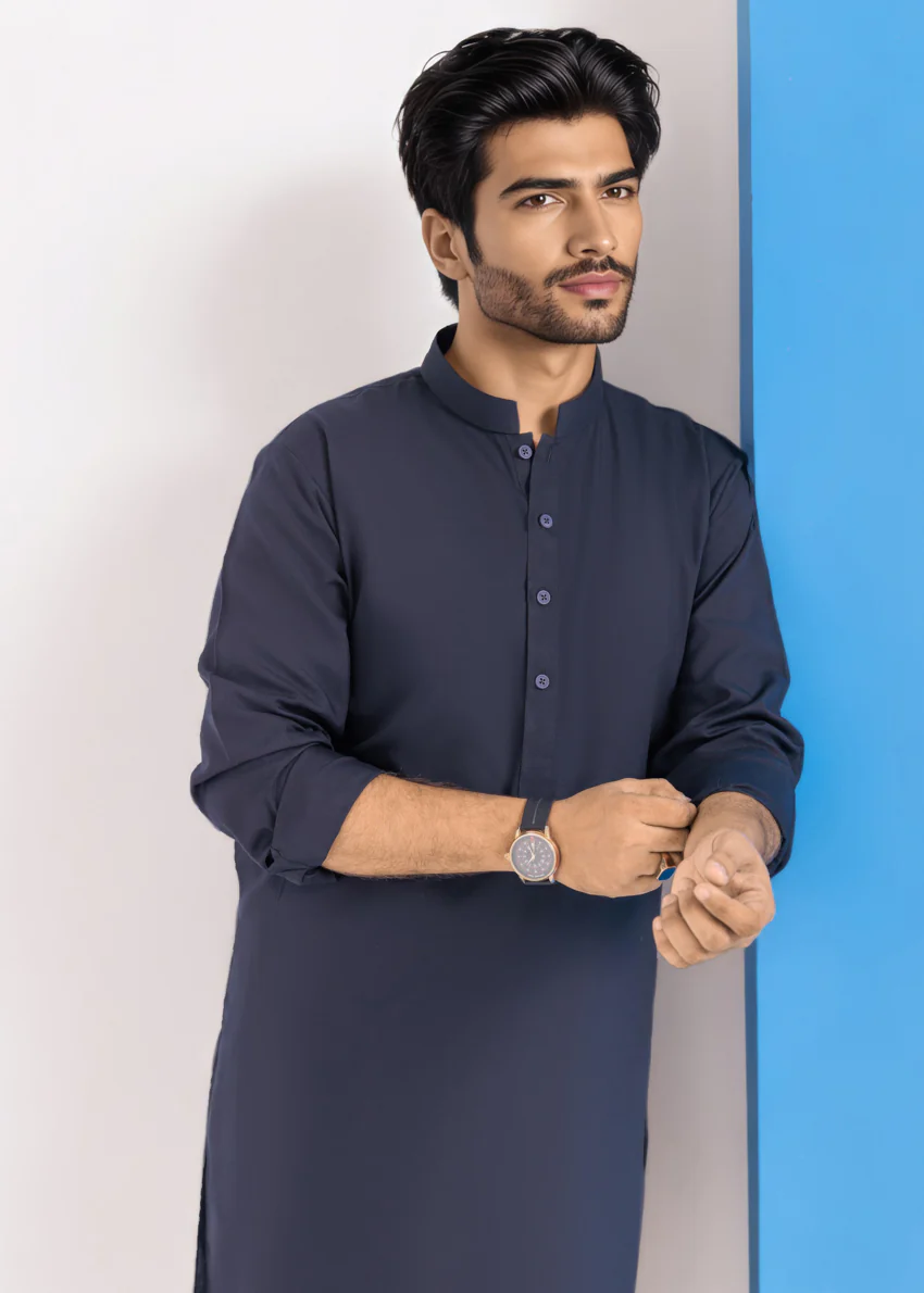 N-Blue-Blended-Kurta Trouser - (MPS25KPS2044) - Image 3