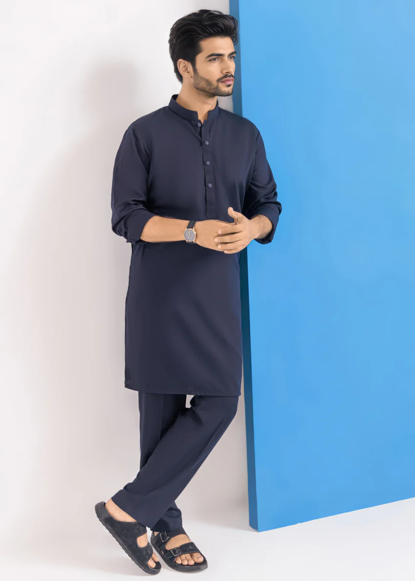 N-Blue-Blended-Kurta Trouser - (MPS25KPS2044) - Image 4
