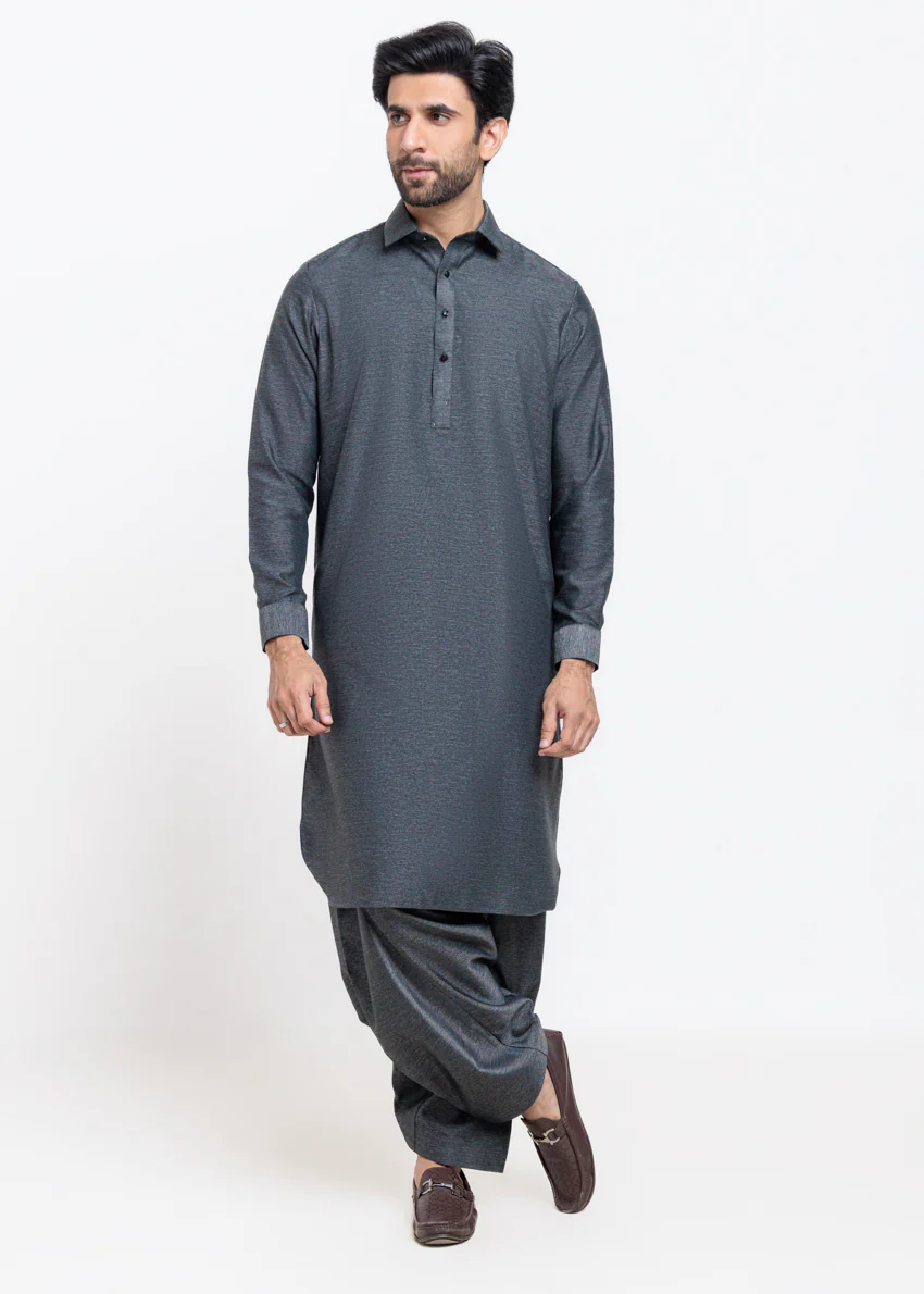 Black-Blended-Shalwar Suit - (MPS25KPS2051) - Image 3