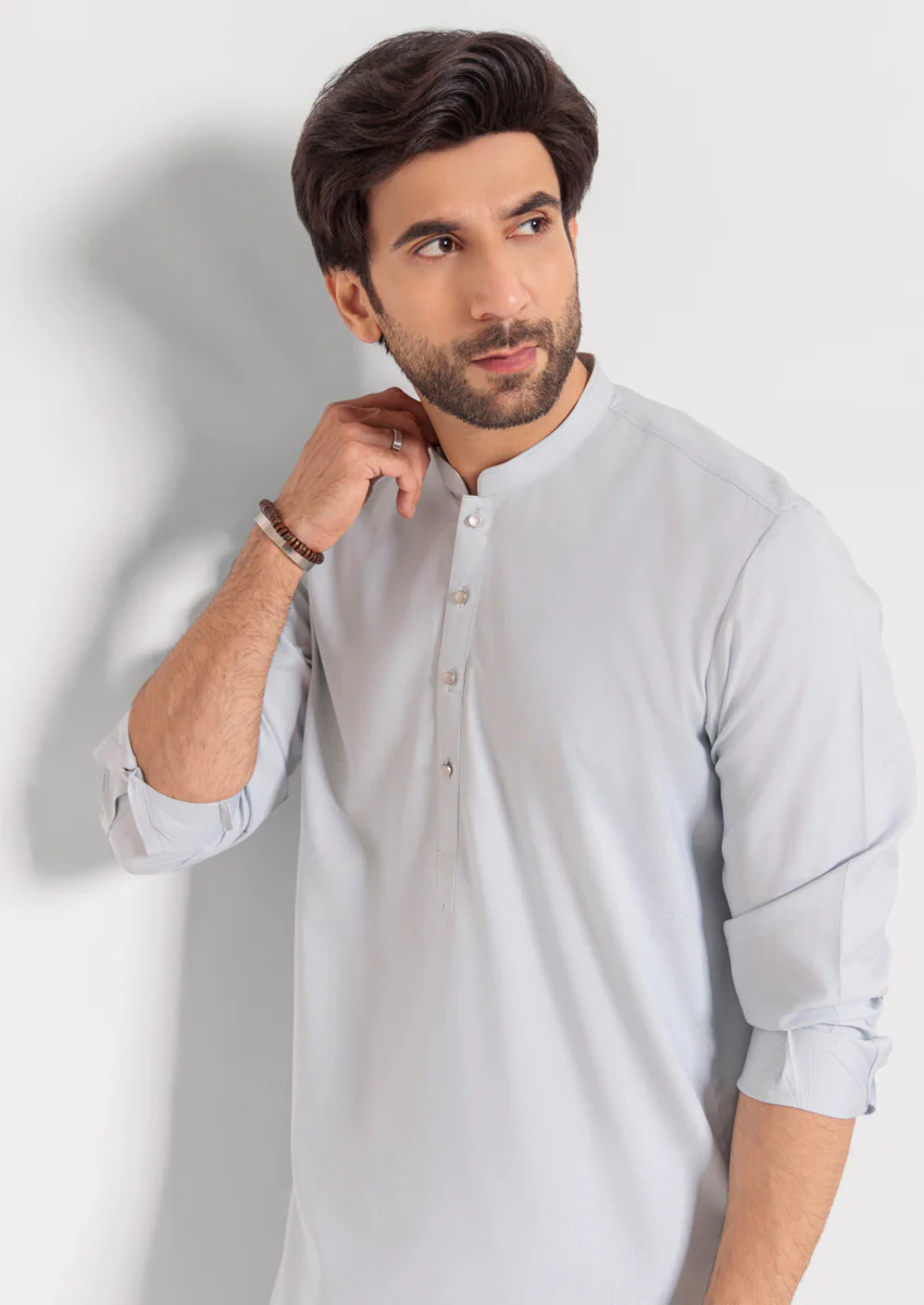 P-Blue-Blended-Kurta Shalwar - (MPS25KSE2063) - Image 6