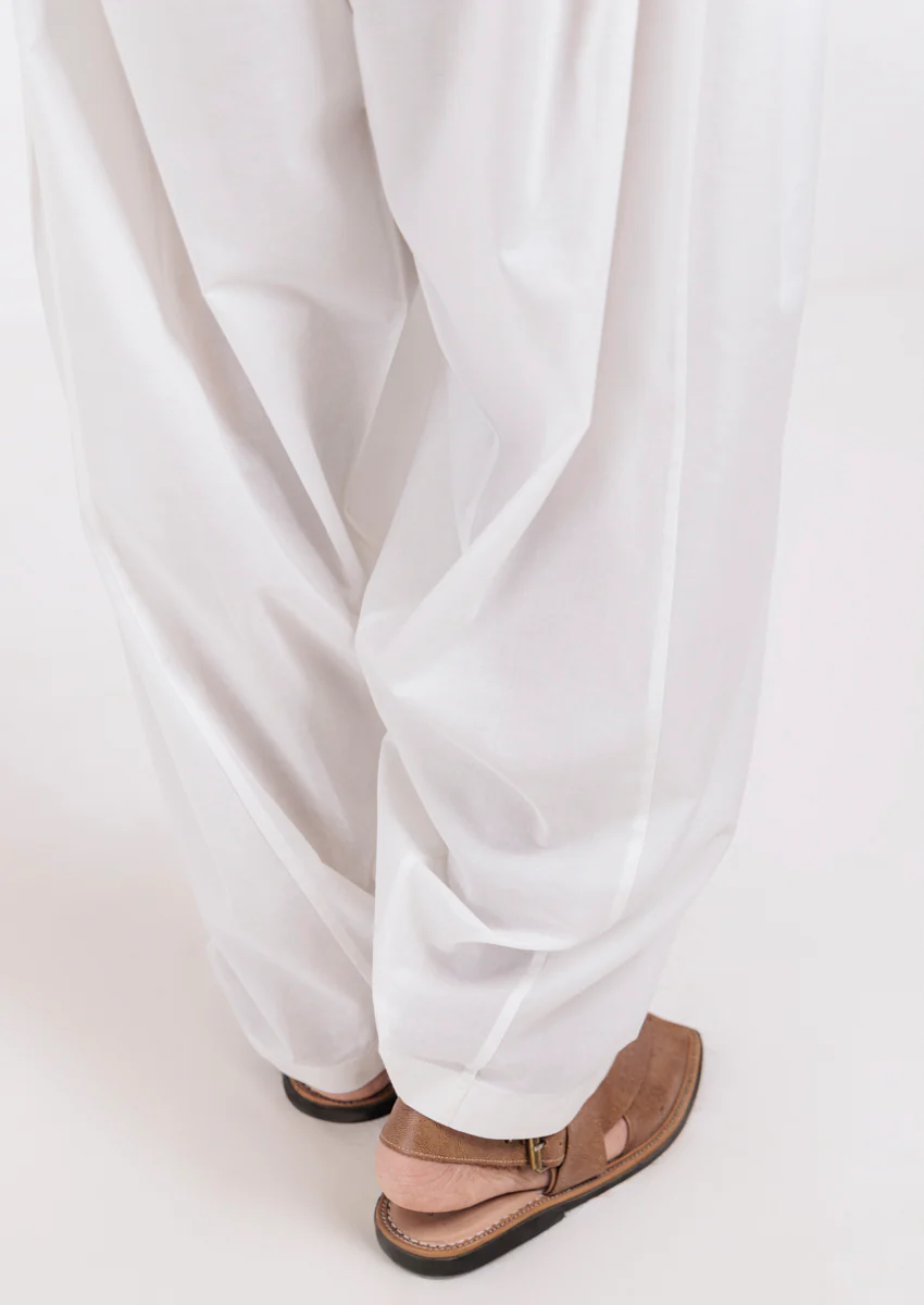 White Cotton Shalwar (MPS25SH1W004) - Image 2