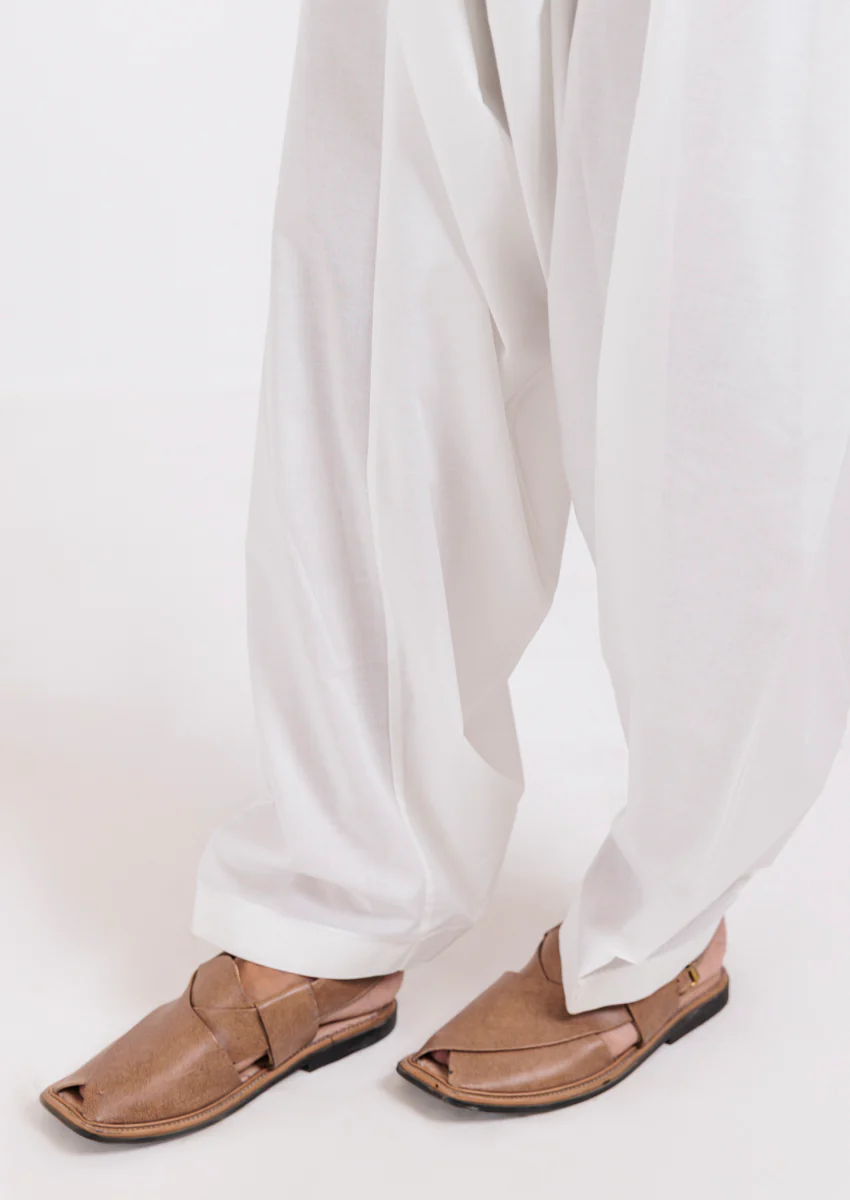 White Cotton Shalwar (MPS25SH1W004) - Image 3