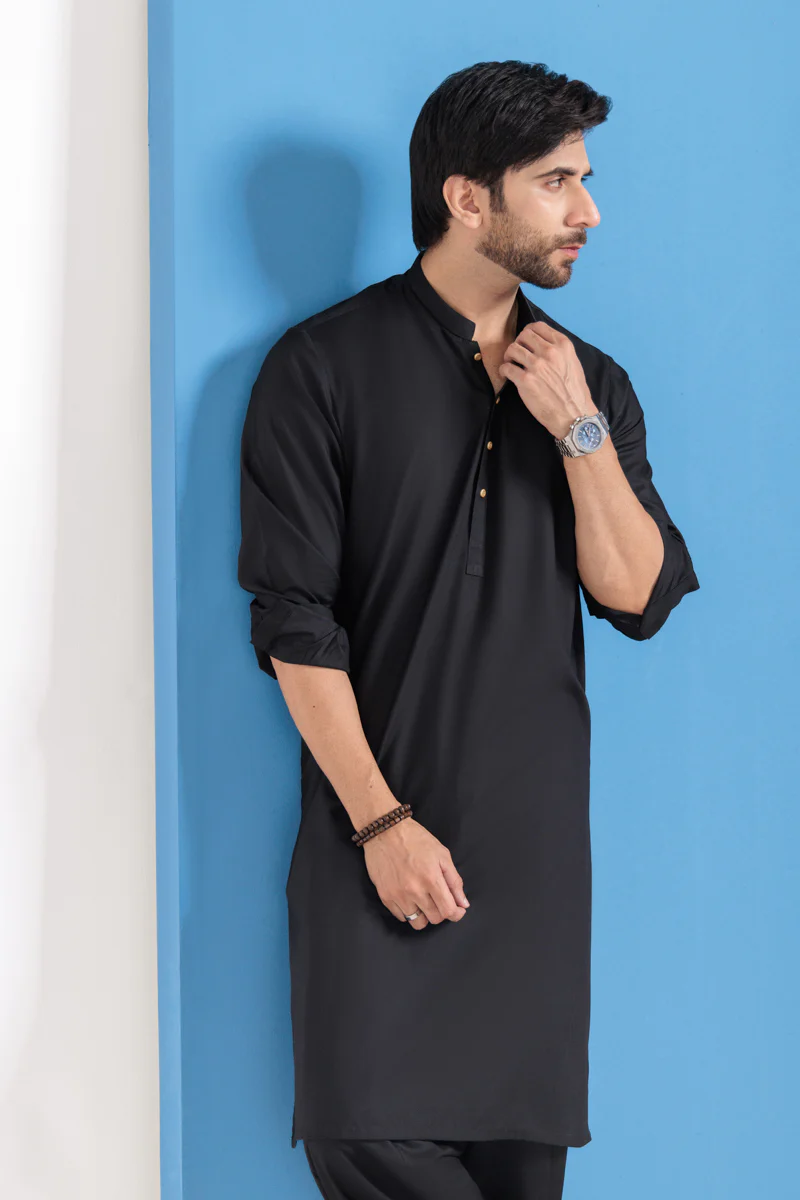 Black-Blended-Shalwar Suit - (MPS25SSE2053) - Image 4