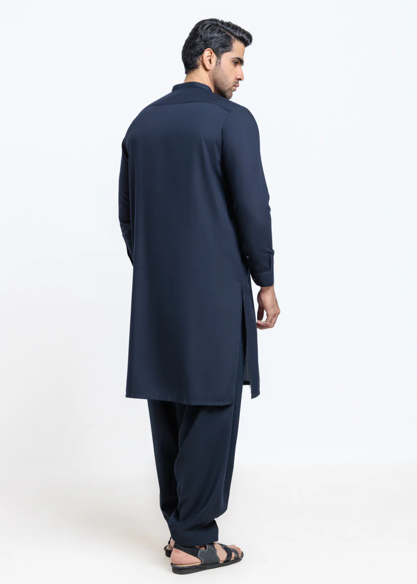 D-Navy-Blended-Shalwar Suit - (MPS25SSE2071) - Image 2