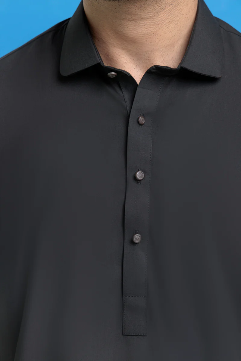 Black-Blended-Shalwar Suit - (MPS25SSS2048) - Image 5