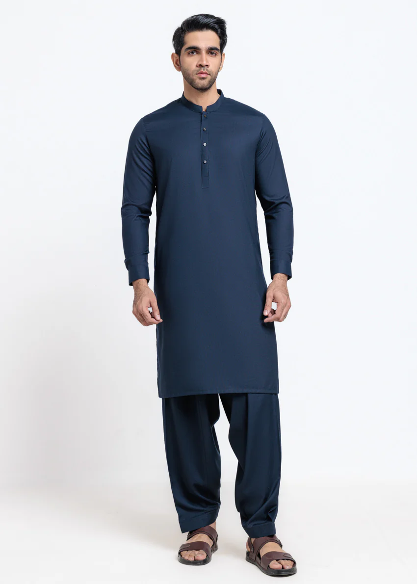 Navy-Blended-Shalwar Suit - (MPS25SSS2060) - Image 3
