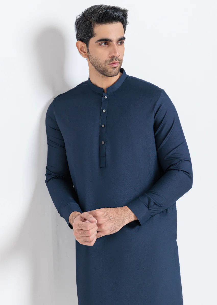 Navy-Blended-Shalwar Suit - (MPS25SSS2060) - Image 4