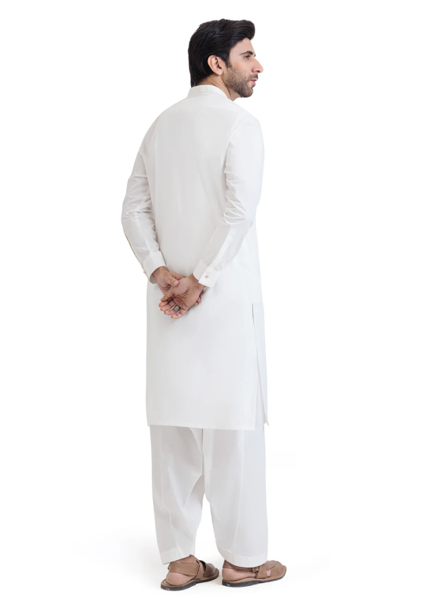 White-Latha-Shalwar Suit - (MPS25SSS2062) - Image 2
