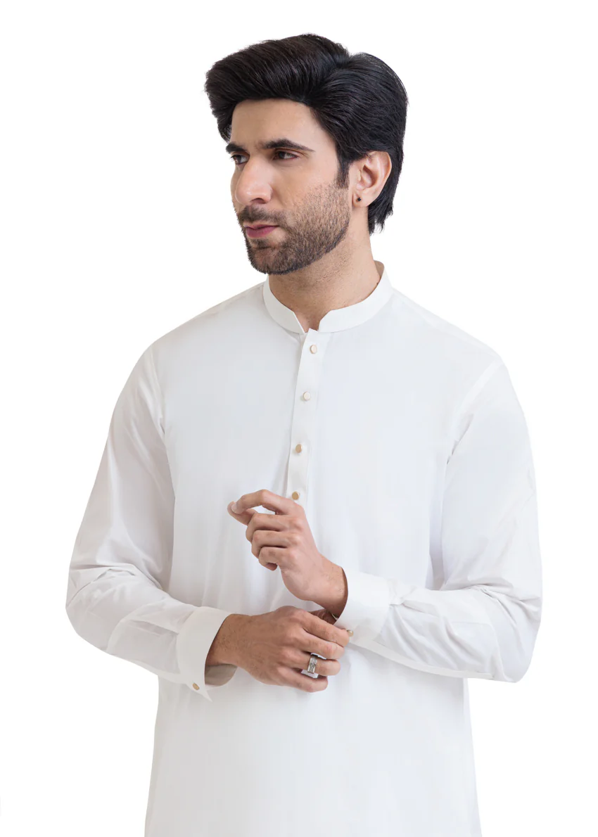 White-Latha-Shalwar Suit - (MPS25SSS2062) - Image 6