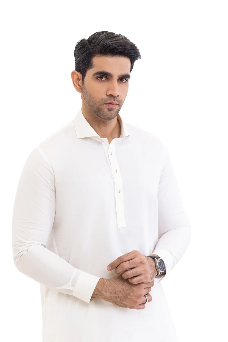 O-White-Cotton-Shalwar Suit - (MPS25SSS2063) - Image 6