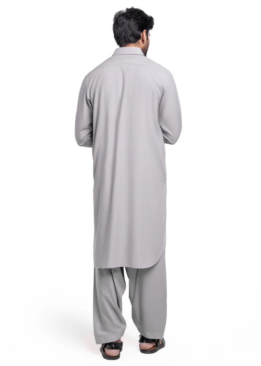 Grey-Blended-Shalwar Suit - (MPS25SSS2076) - Image 2