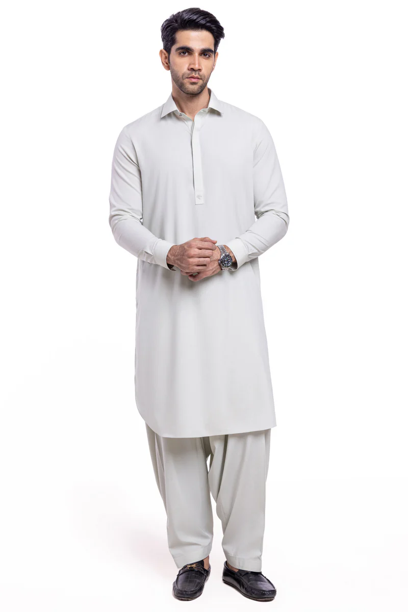 S-Green-Blended-Shalwar Suit - (MPS25SSS2077) - Image 4