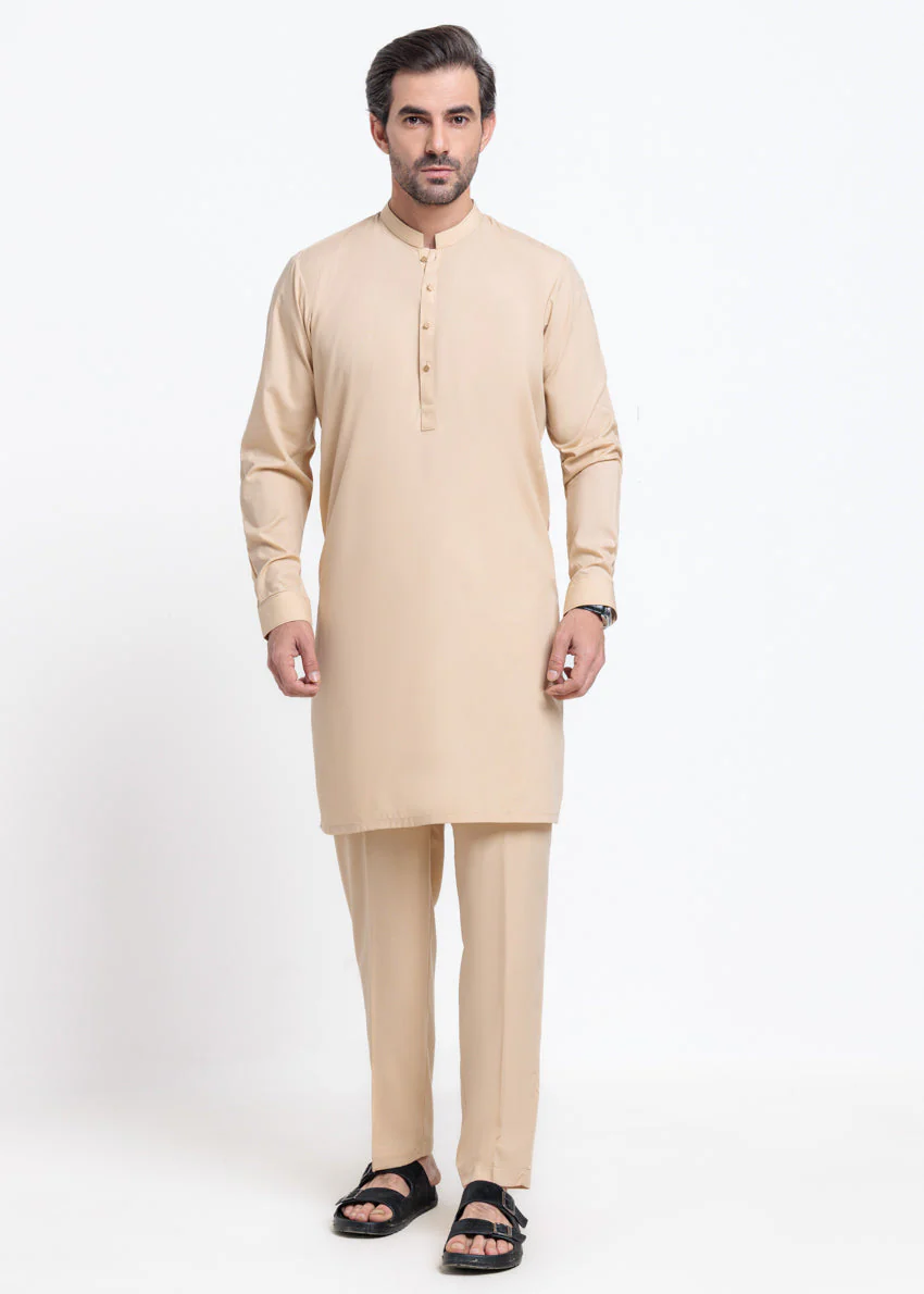 Beige-Blended-Kurta Trouser - (MPS25SSS2078) - Image 3