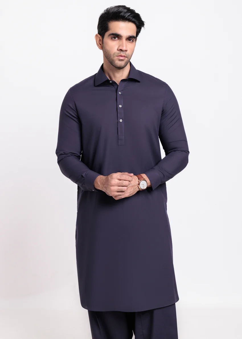 Purple-Blended-Shalwar Suit - (MPS25SSS2089) - Image 4