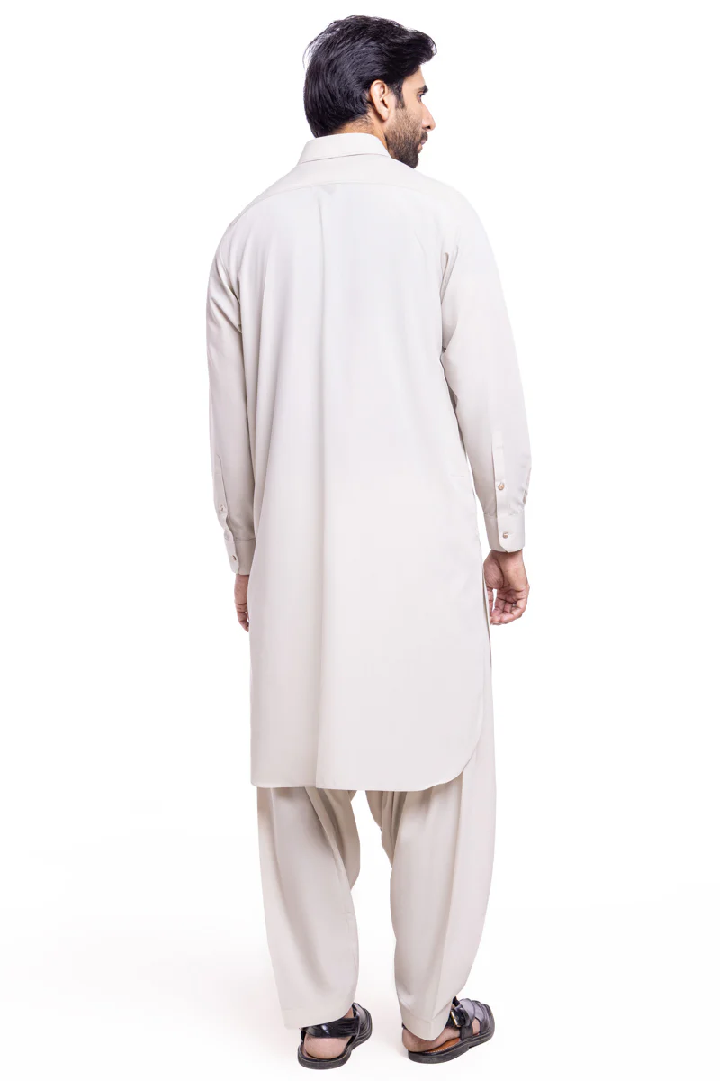 Beige-Blended-Shalwar Suit - (MPS25SSS2090) - Image 2