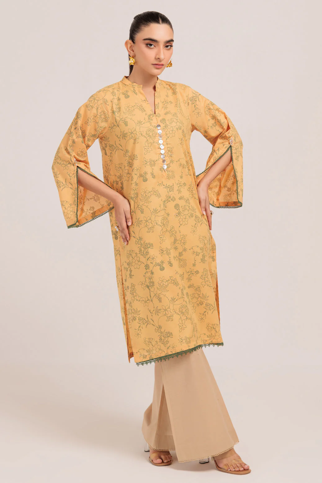 MUSTARD-CAMBRIC-1 PIECE (PWS1241P03) - Image 4