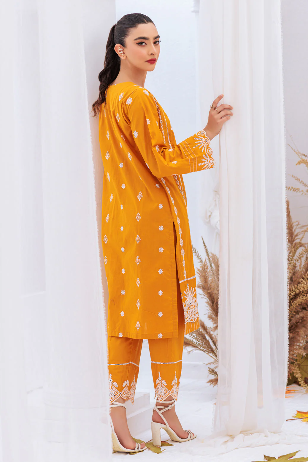 MUSTARD-CAMBRIC-2 PIECE (BSHS232P04) - Image 5
