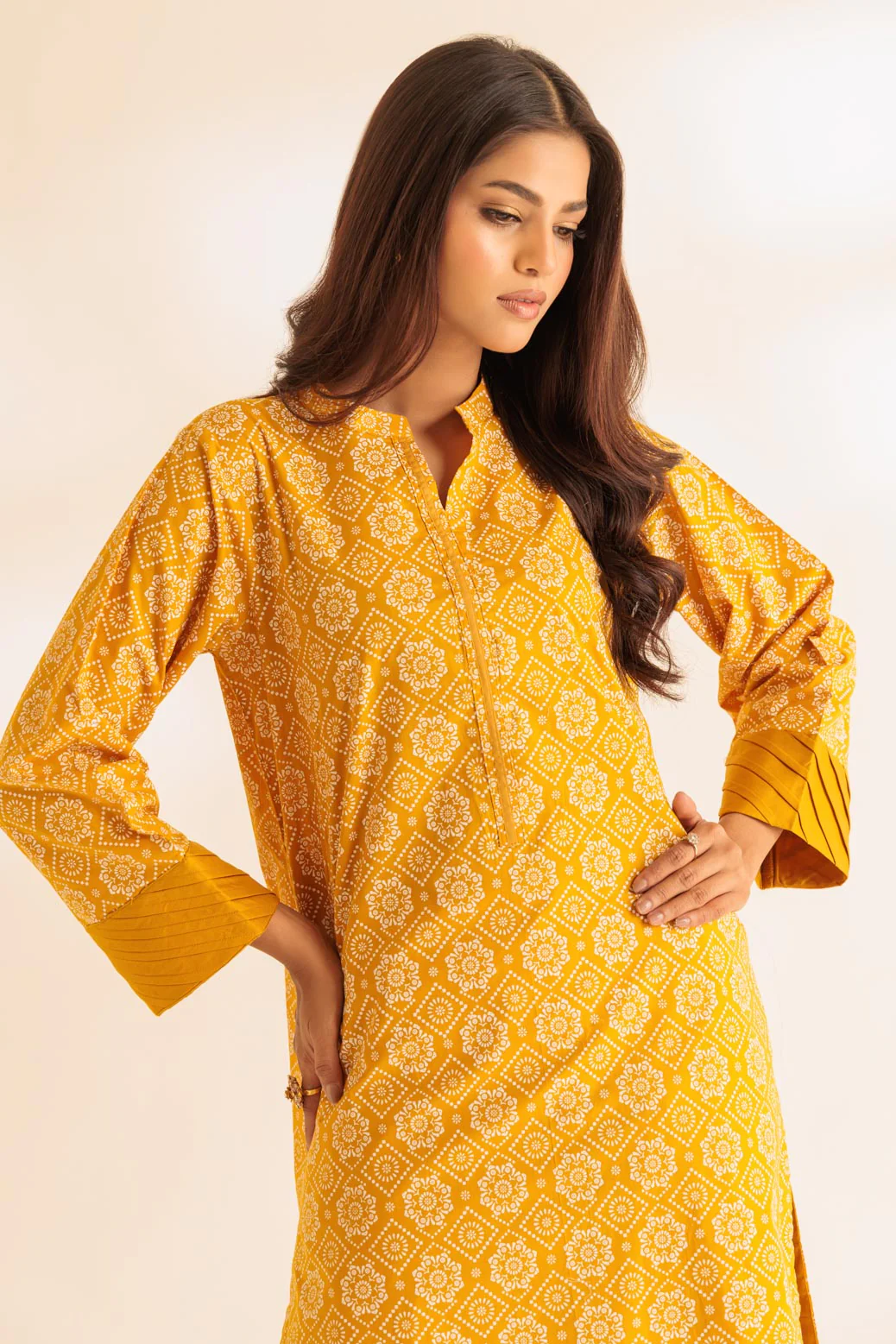 MUSTARD-CAMBRIC-2 PIECE (SRLS232P10) - Image 2