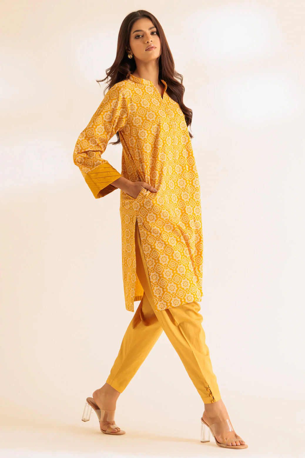 MUSTARD-CAMBRIC-2 PIECE (SRLS232P10) - Image 3
