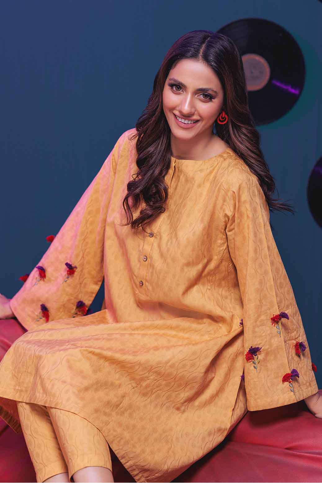 MUSTARD-JACQUARD-2 PIECE (PWA6232P02) - Image 3