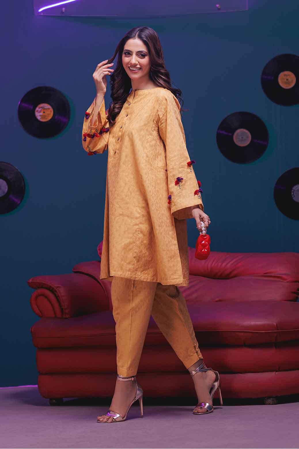 MUSTARD-JACQUARD-2 PIECE (PWA6232P02) - Image 4