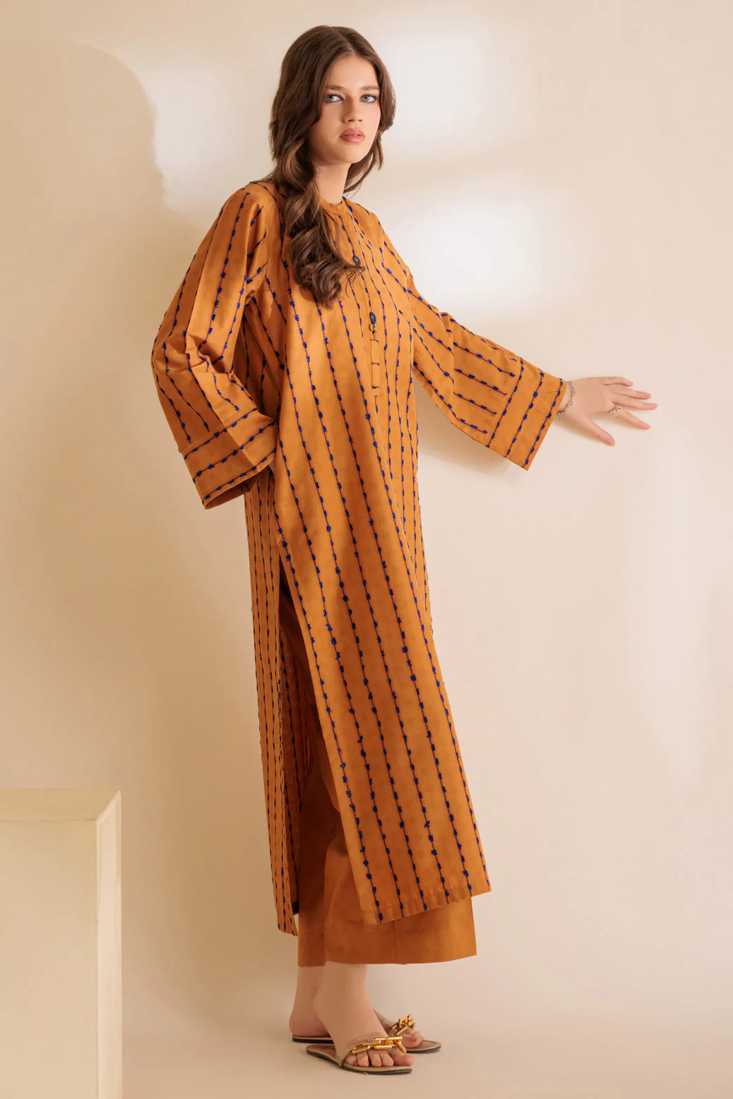 MUSTARD-JACQUARD-2 PIECE (SS6242P18) - Image 3
