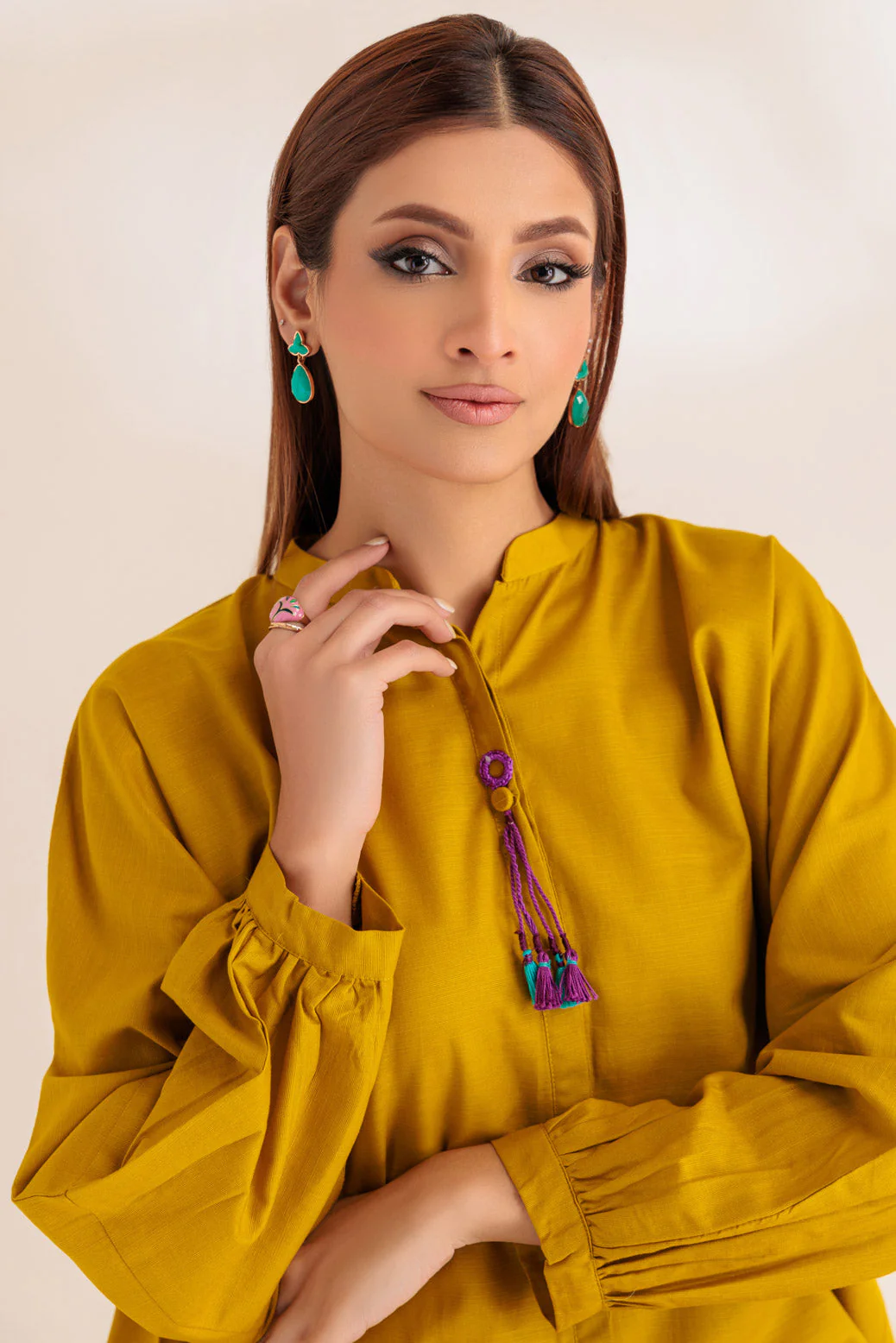 MUSTARD-KHADDAR-2 PIECE (WS6232P62) - Image 2