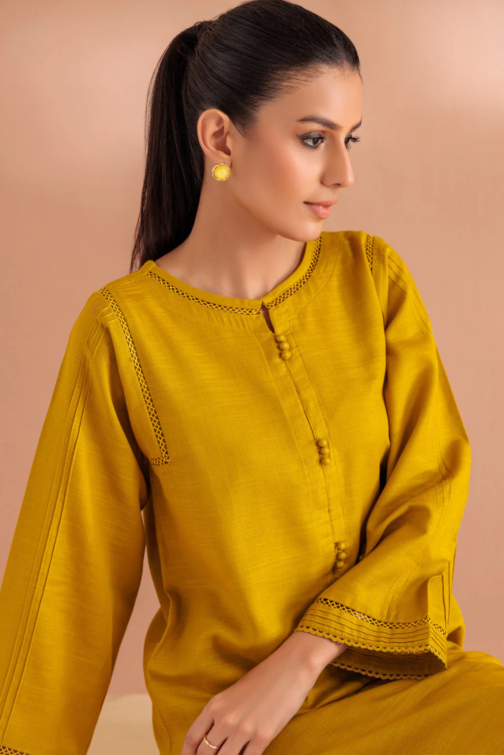 MUSTARD-KHADDAR-2 PIECE (WS6232P66) - Image 2