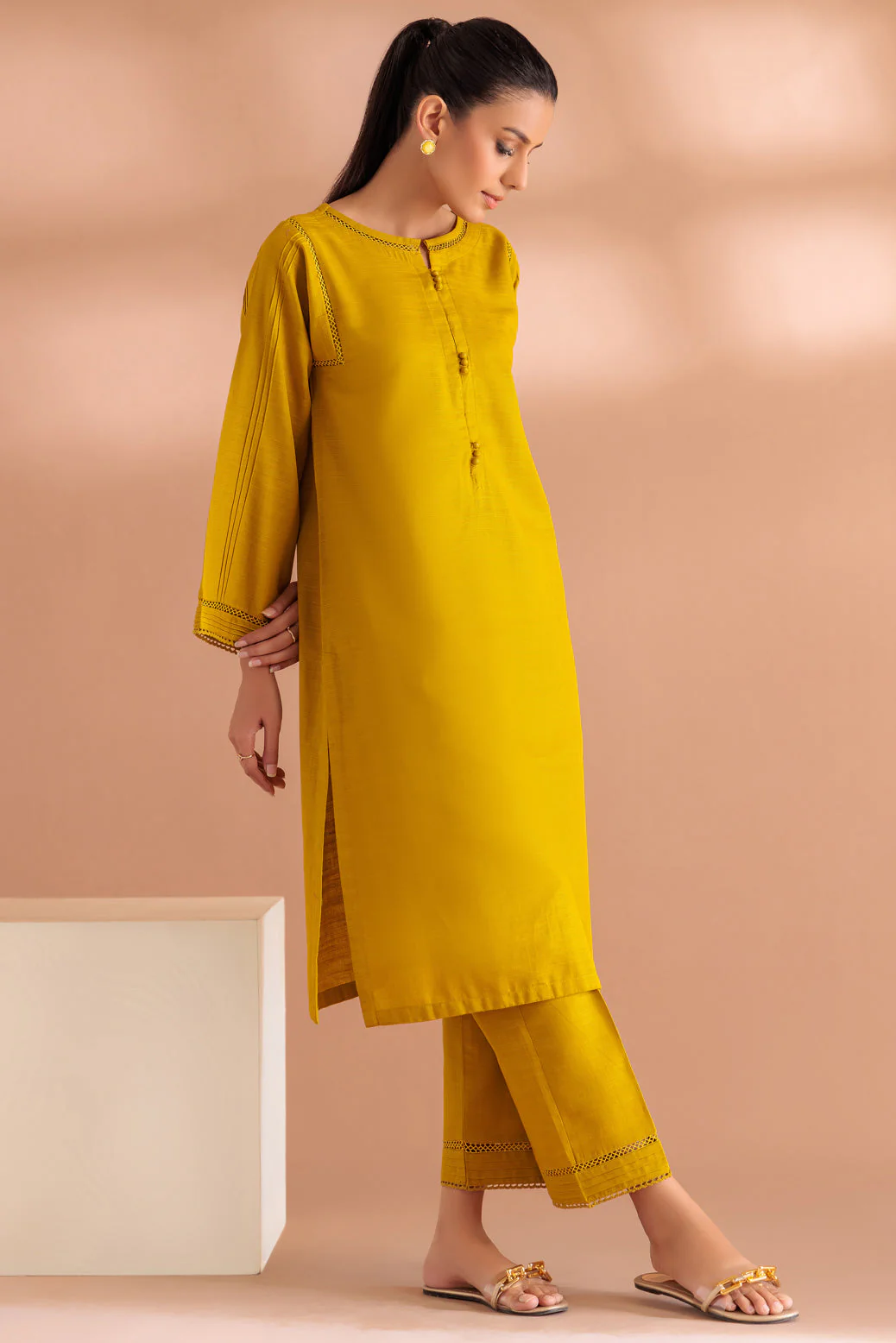 MUSTARD-KHADDAR-2 PIECE (WS6232P66) - Image 5