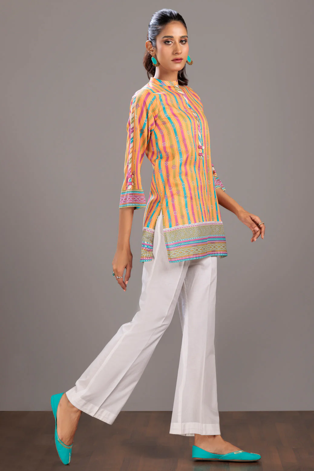 MUSTARD-LAWN-1 PIECE (AAK231P10) - Image 2