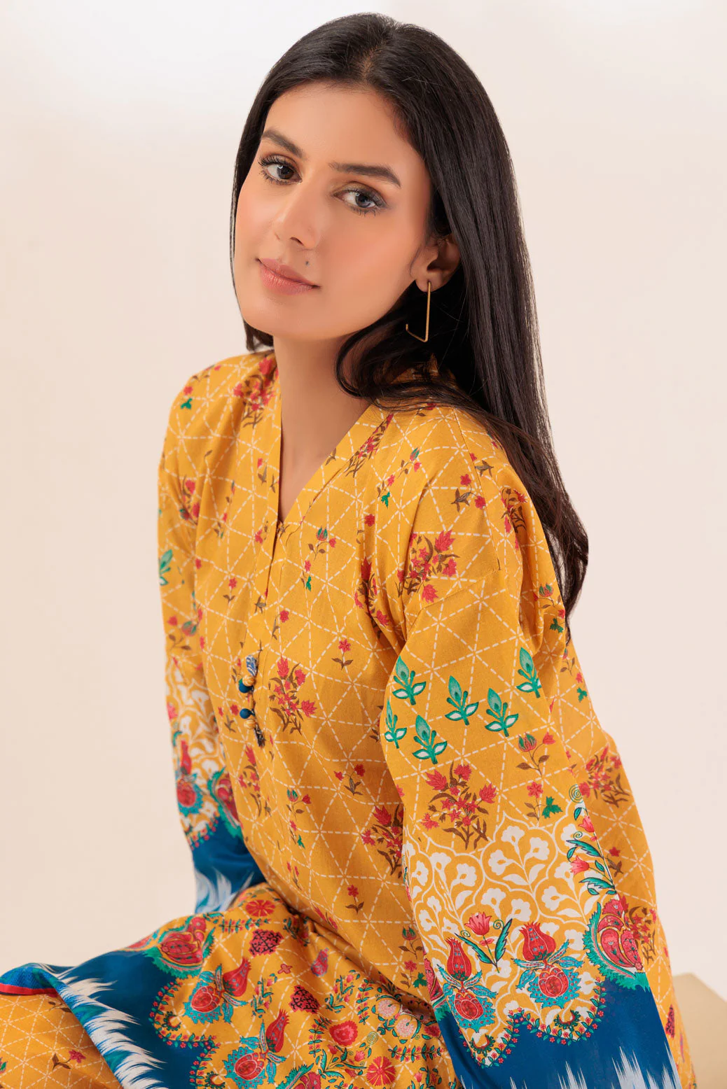 MUSTARD-LAWN-2 PIECE (PWS1232P18) - Image 3
