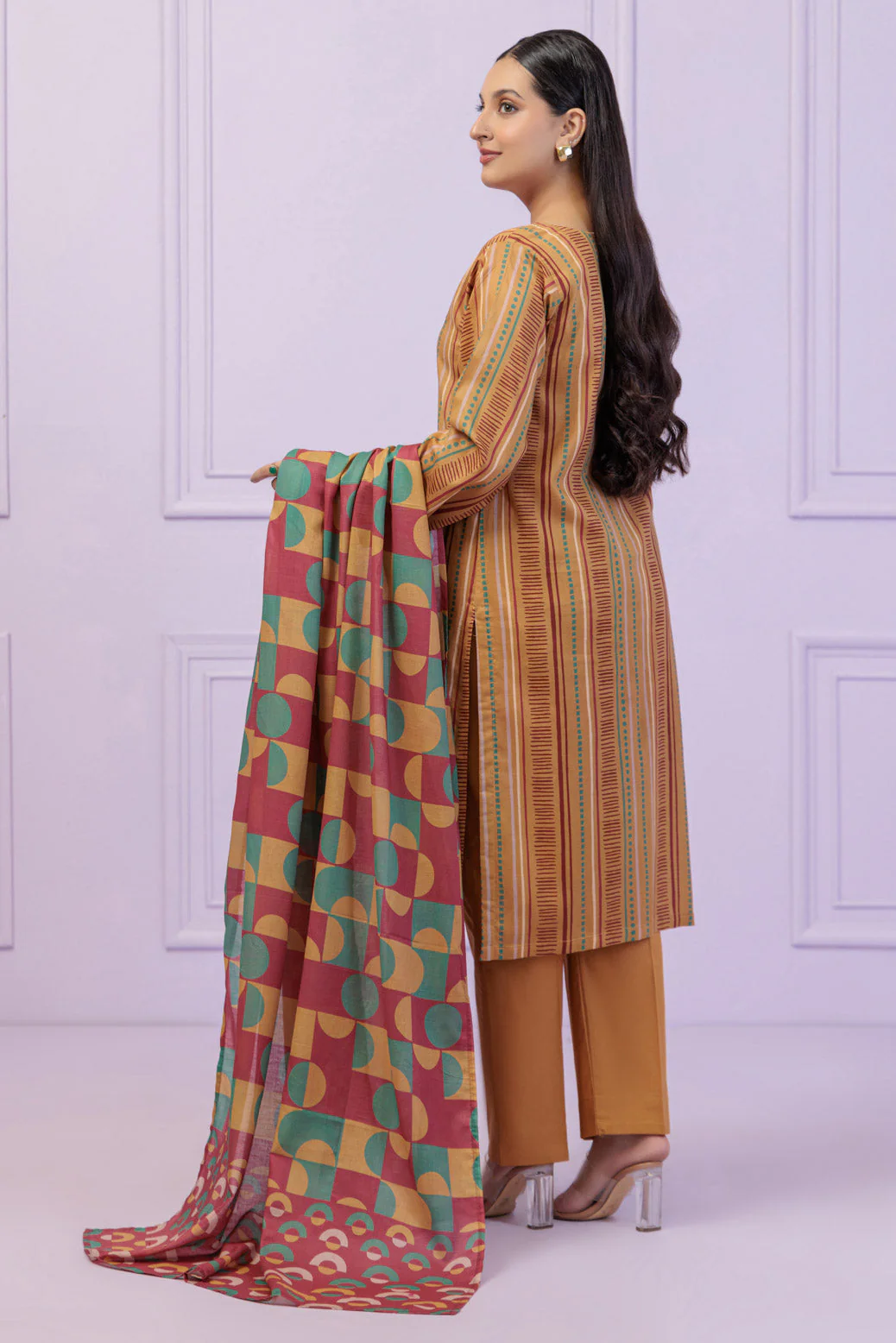 MUSTARD-LAWN-3 PIECE (6S24B3P109) - Image 5