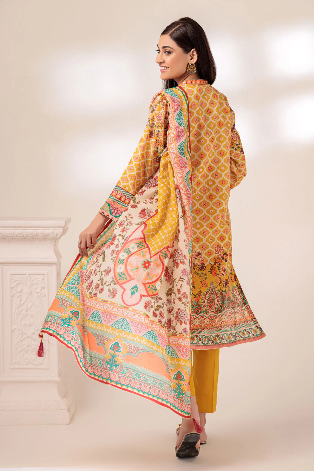 MUSTARD-LAWN-3 PIECE (SSS233P53) - Image 4