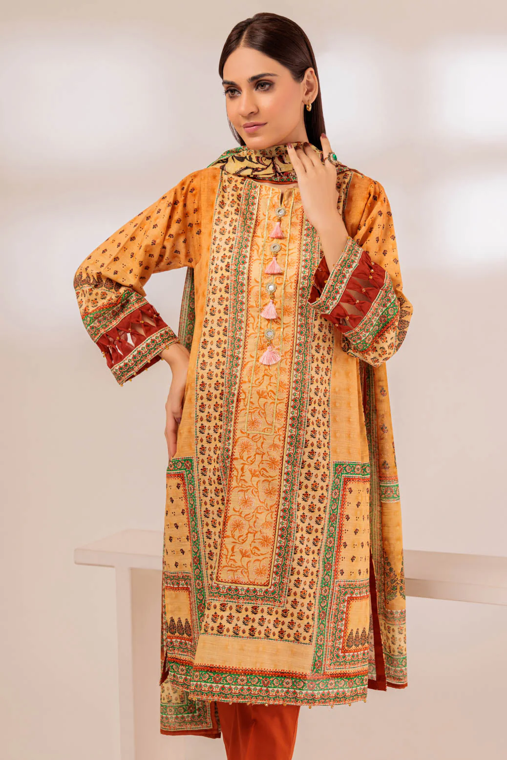MUSTARD-LAWN-3 PIECE (SSS233P86) - Image 3