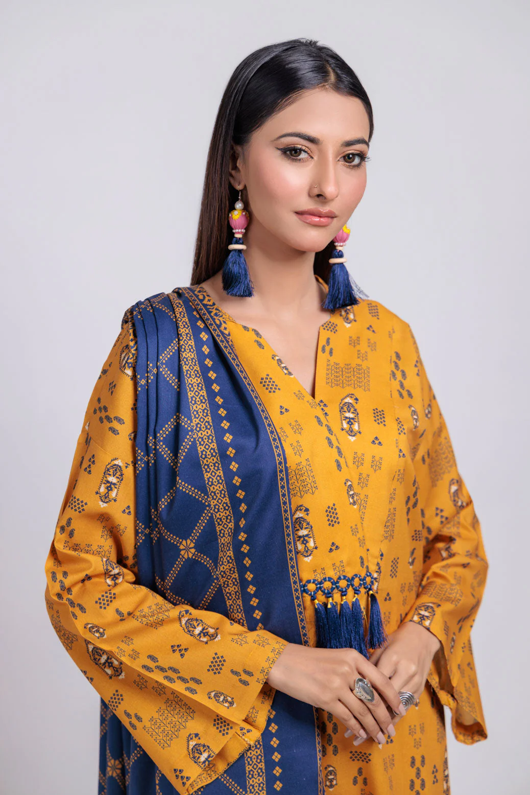 MUSTARD-VISCOSE-3 PIECE (WS6243P73) - Image 3