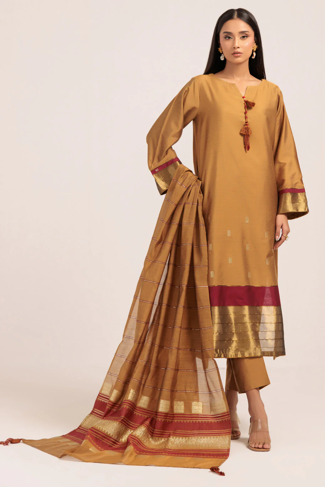 MUSTARD-YARN DYED-3 PIECE (WS5243P11) - Image 3