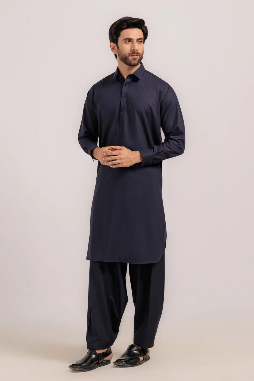N-BLUE-BLENDED-KURTA SHALWAR - (KSRW24-033) - Image 3