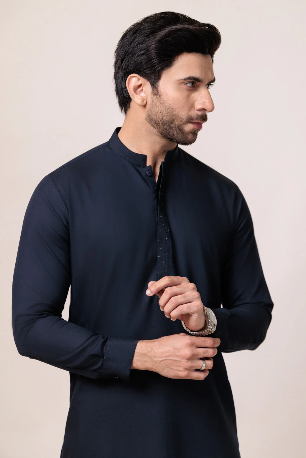 N-BLUE-BLENDED-KURTA TROUSER - (KSW24-023) - Image 3