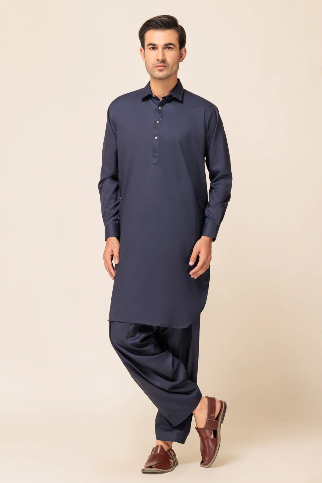 N-BLUE-BLENDED-SHALWAR SUIT - (GSSW23-072) - Image 3