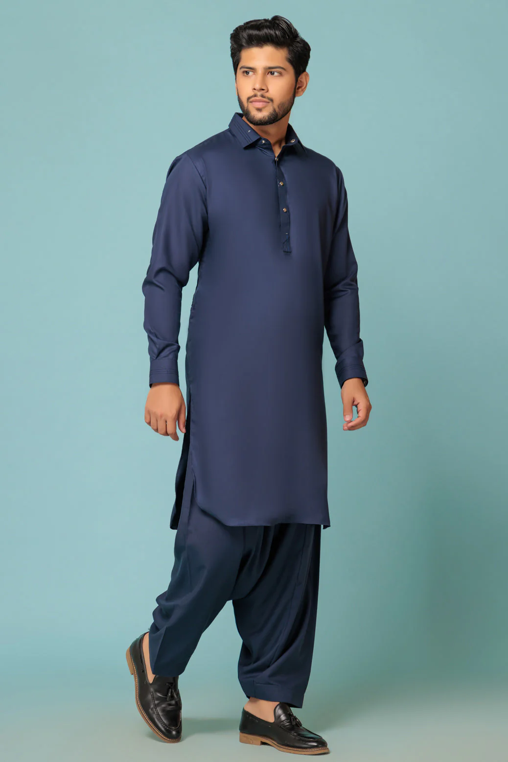 N-BLUE-BLENDED-SHALWAR SUIT - (GSSW23-088) - Image 3