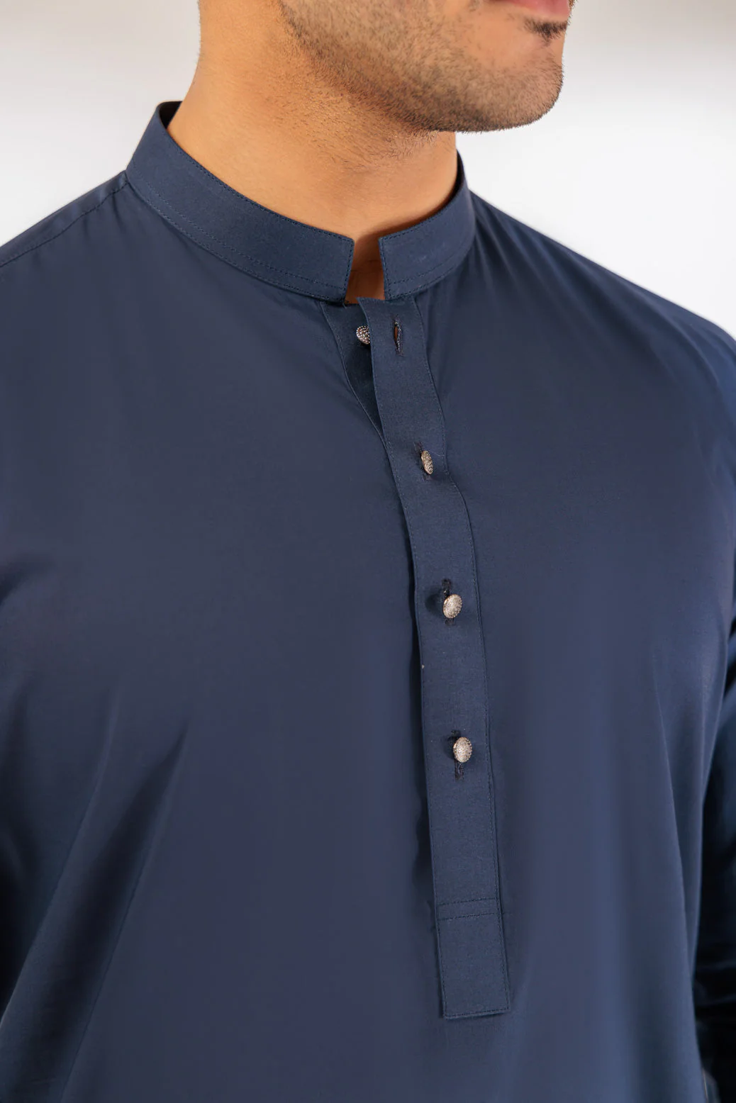 N-BLUE-COTTON-KURTA TROUSER - (KSR24-016) - Image 2