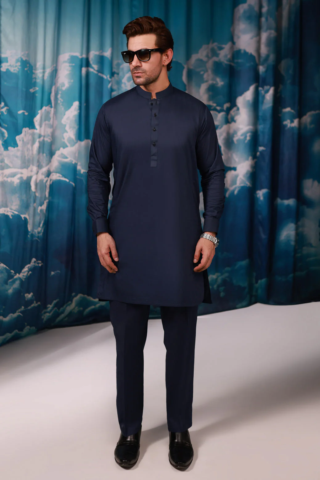 N-BLUE-COTTON-KURTA TROUSER - (KSS24-028) - Image 4