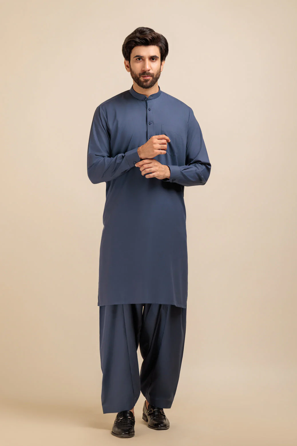 N-GREY-BLENDED-SHALWAR SUIT - (GSBR23-005) - Image 3