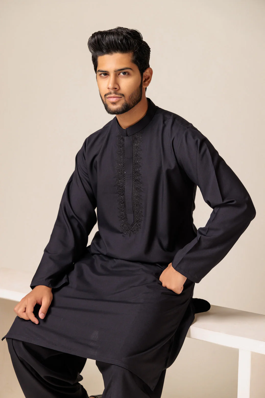 NAVAL-BLENDED-KURTA SHALWAR - (KSRS23-095) - Image 2