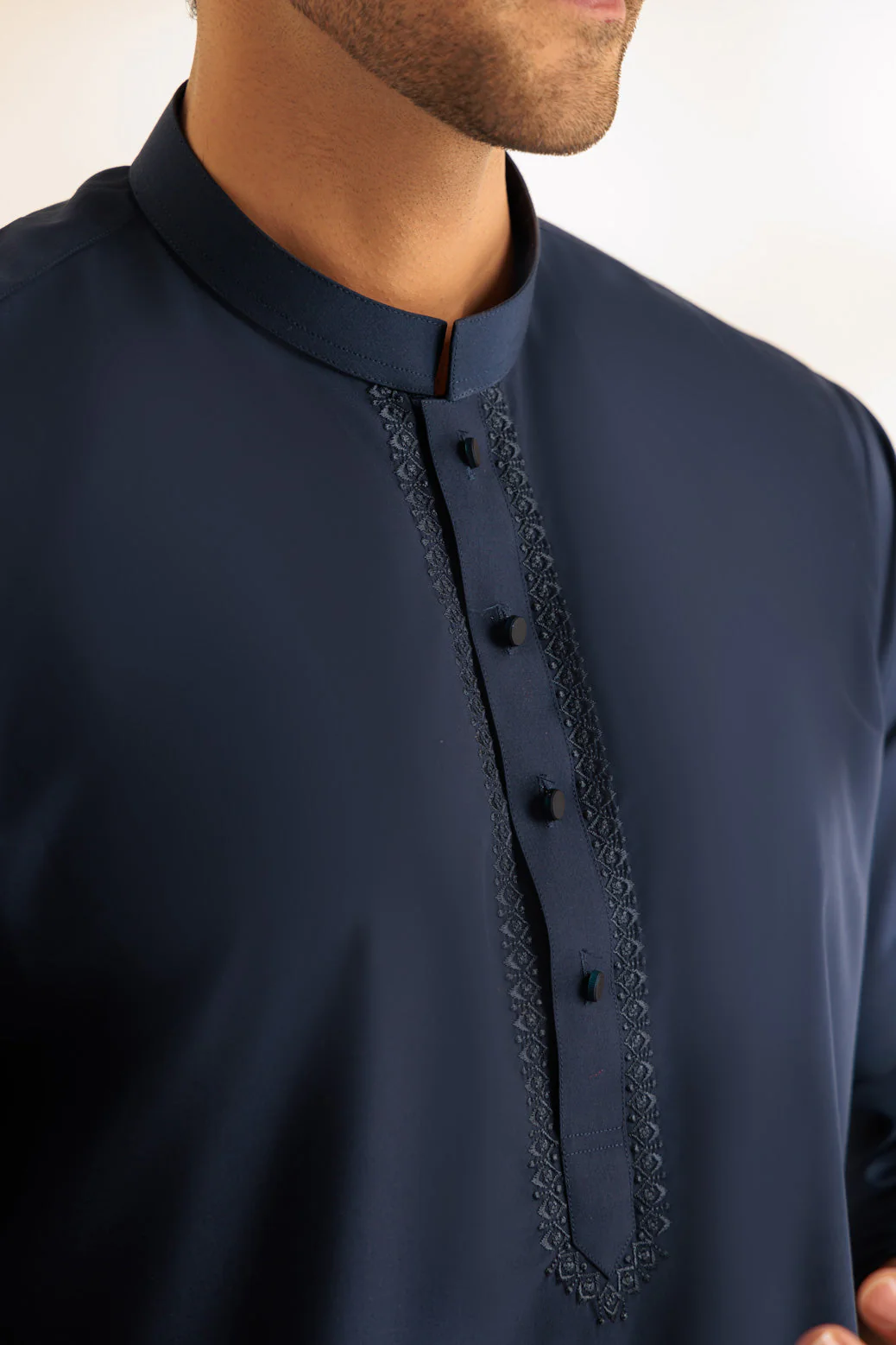 NAVY-BLENDED-KURTA SHALWAR - (KSRS24-008) - Image 4