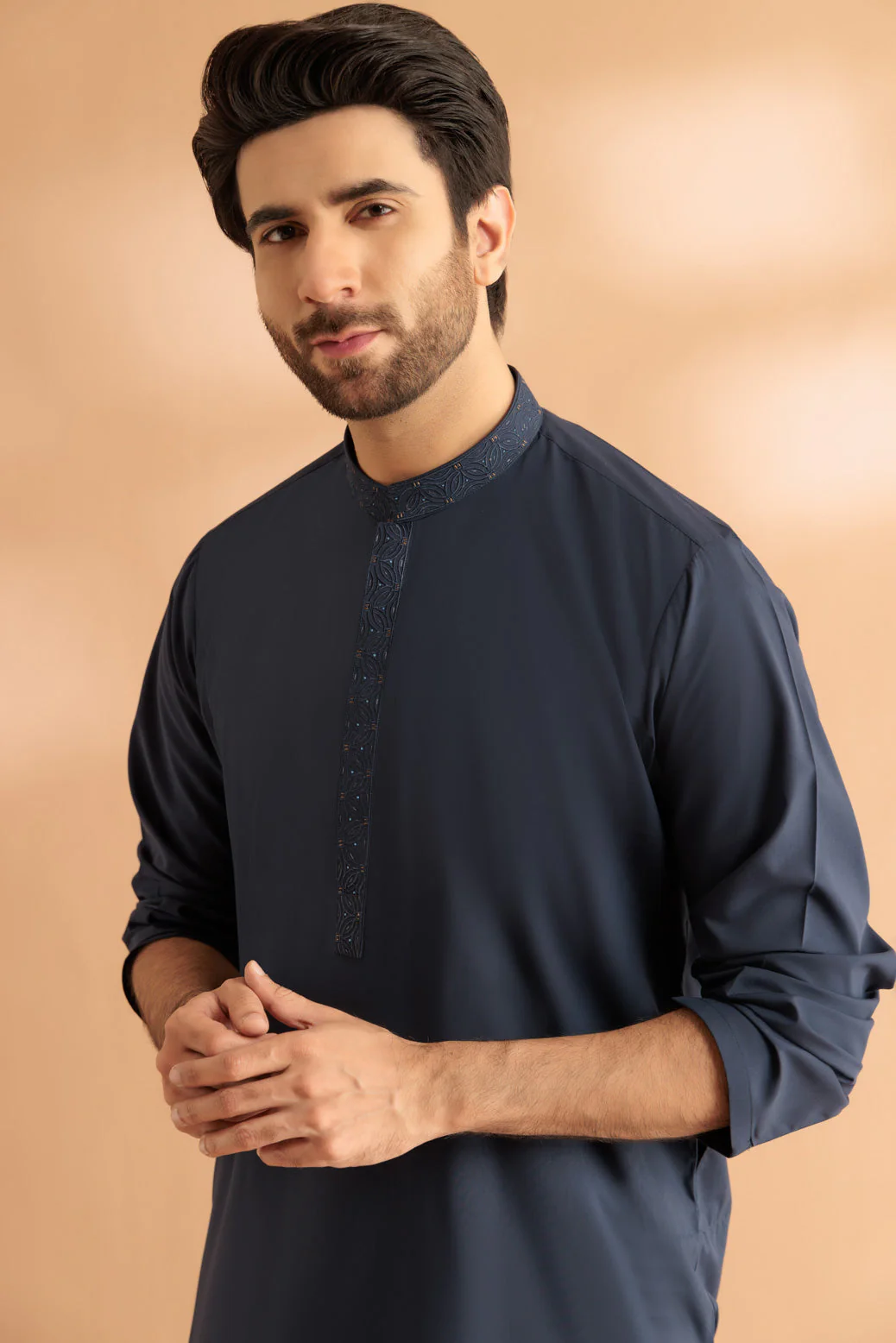 NAVY-BLENDED-KURTA SHALWAR - (KSRS24-009) - Image 4