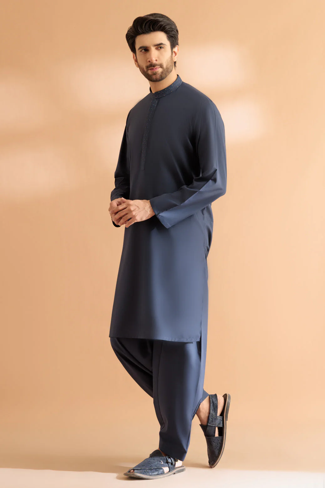 NAVY-BLENDED-KURTA SHALWAR - (KSRS24-009) - Image 5