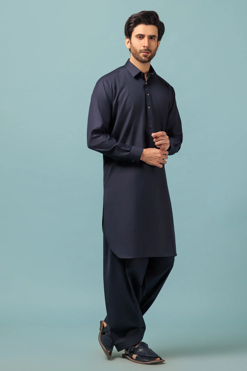 NAVY-BLENDED-SHALWAR SUIT - (GSSW23-026) - Image 4