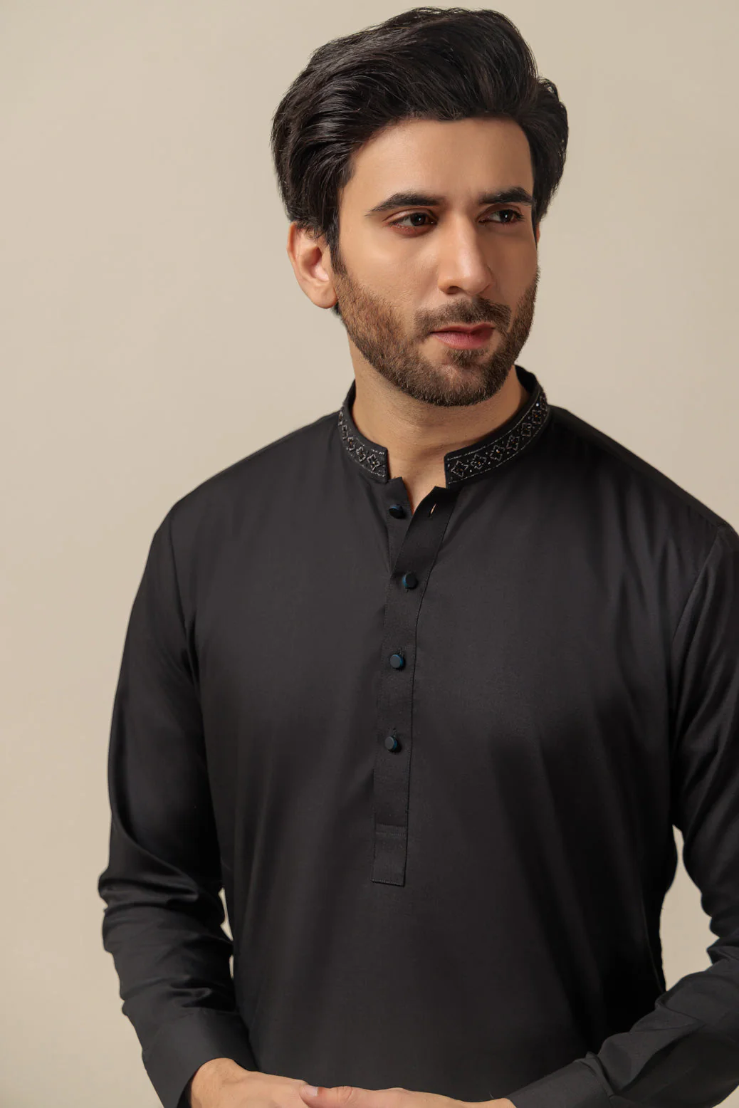 NOIR-BLENDED-KURTA PAJAMA TROUSER - (KSW23-007) - Image 4